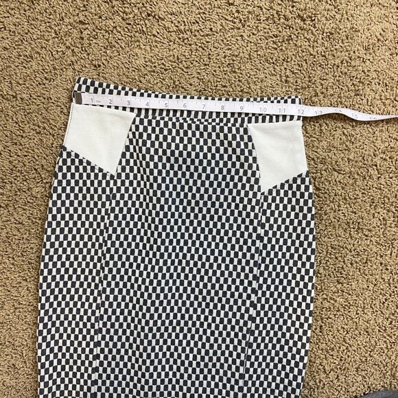 Maeve stretch checkered pencil skirt - Picture 6 of 7